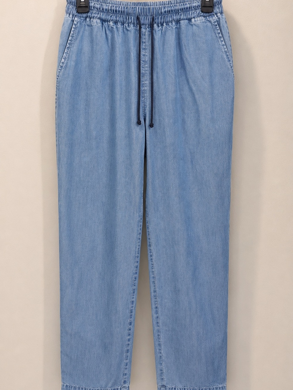 Mango Light Blue elastic waist drawstring pants /size M